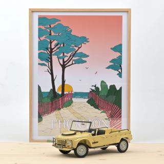 Citroën Méhari 4X4 1979 - Beige Norev 1:18 Metallmodell Motorhaube und Kofferraum zu öffnen!